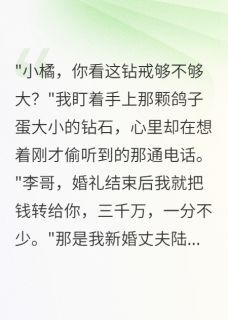 嫁入豪门老公转给前女友三千万完整版小说在线阅读地址 主角陆景深顾城小橘